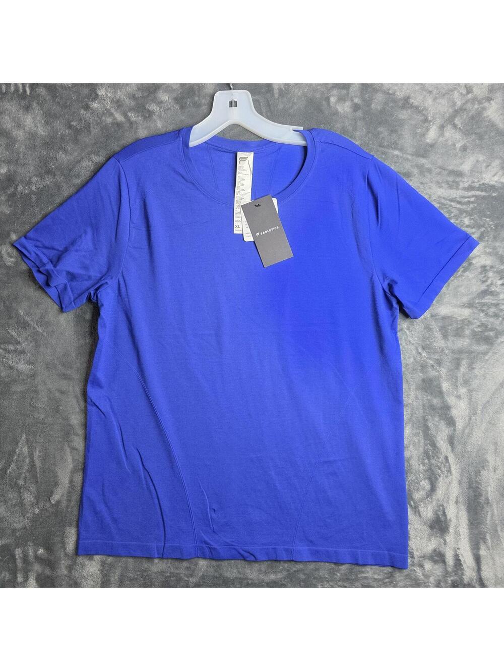 Fabletics Feather Tech+ Short-Sleeve Top Sz Xl Admiral Blue